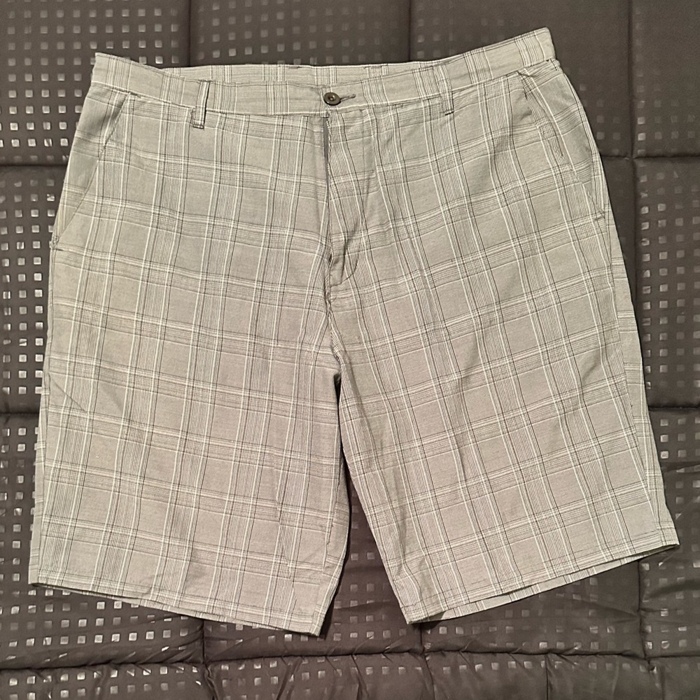 Burnside Grey Plaid hybrid stitch Golf shorts size 38